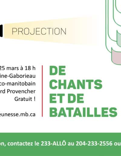 Visionnement – De chants et de batailles