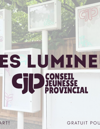 NOS BOÎTES LUMINEUSES – EXPOSEZ VOTRE ART!